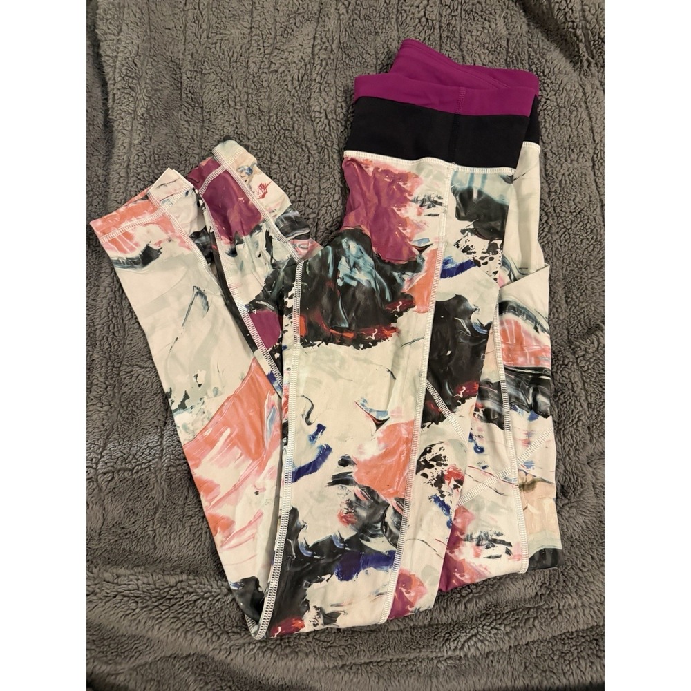 Lululemon Speed Tight III Luxtreme Pigment Wave Multi Ruched‎ Leggings Womens 6